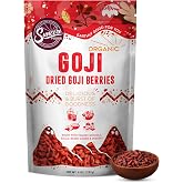 Suncore Foods Organic Goji Berries 8oz, Wolfberry | Superfood | Gluten Free | USDA Organic, Plant-Based, Vegan, GMO-Free, For Smoothies, Trail Mix, Baked Goods, Oatmeal, Juice &amp; Tea, Resealable Pouch