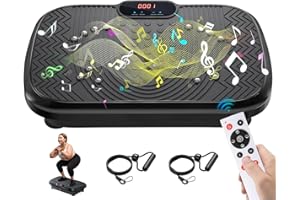 UNLEIVPE Vibration Plate Exercise Machine, Vibrating Plate for Lymphatic Drainage with 240 Adjustable Speeds, Full Body Vibration Plate Fitness Platform for Weight Loss, Bluetooth Music, Women and Men