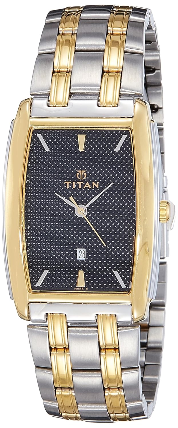titan regalia analog black dial men's watch -nk1163bm02
