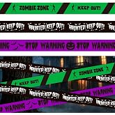 SWRT 3 Pack Halloween Decorations Caution Tape, 3 in x 30 Ft (Total 90 Ft) | Halloween Party Decorations for Horror Indoor Outdoor, Warning Tape for Door, Yard, Porch, Haunted House,Bat scary Theme