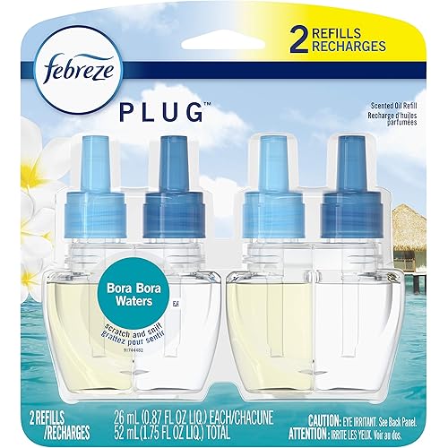 Febreze Plug Air Freshener Refills Bora Bora Waters(2 Count, 1.75 Oz)