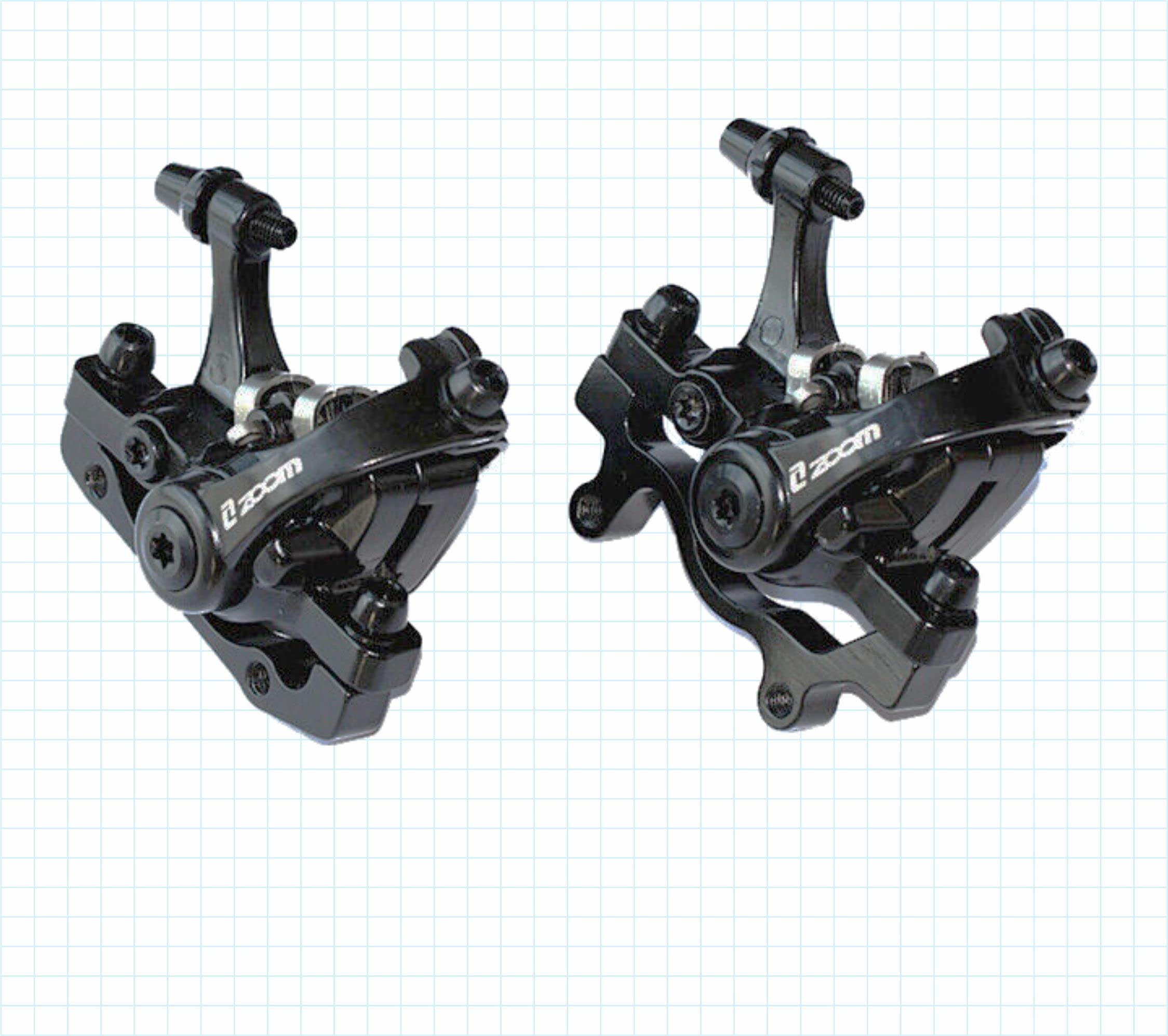 ZOOM MTB Bike Mechanical Disc Brake Calliper Front & Rear Double piston Drive Brake ( Brake pads included)