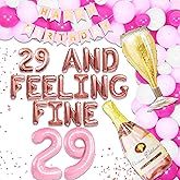 LaVenty Pink 29 and Feeling Fine Decoration Last Year In my 20S Birthday Decorations 29th Birthday Decorations for Her