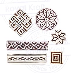 Pottery Print Blocks Retro Border Geometric Design