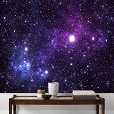 TUGCAY Galaxy Tapestry Space Night Starry Stars Tapestry Universe Mysterious Nebula Ceiling Wall Hanging Decor for Bedroom Living Room Dorm(51'' x 60'')
