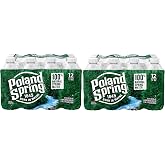 24 x Poland Spring Brand 100% Natural Spring Water, 12 fl oz. Plastic Bottles by MIALO Trusted Trader