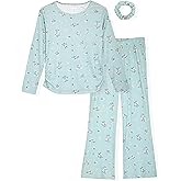 Sleep On It Girls Pajama Set for Kids Hacci Sleep Shirt and Pajama Bottoms for Girls