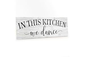 CHICO CREEK SIGNS In this Kitchen, we dance Farmhouse Rustic Wall Art Kitchen Sign Home Decor Wood Sign Gift 6x18 B3-06180062019