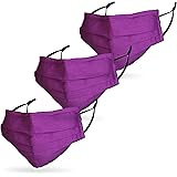 100% Cotton Reusable Face Mask - Mouth Cover & Adjustable Elastic Ear Loop