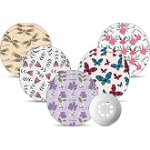 Libre 3 &amp; Plus Sensor Covers Waterproof Flowers, Bump-Proof Hard Cap | Amolyfe 10 Pack Freestyle Libre 3 Plus Covers, Breathable Latex Free Instinct Patches, 14-Day CGM Protection (Flower)