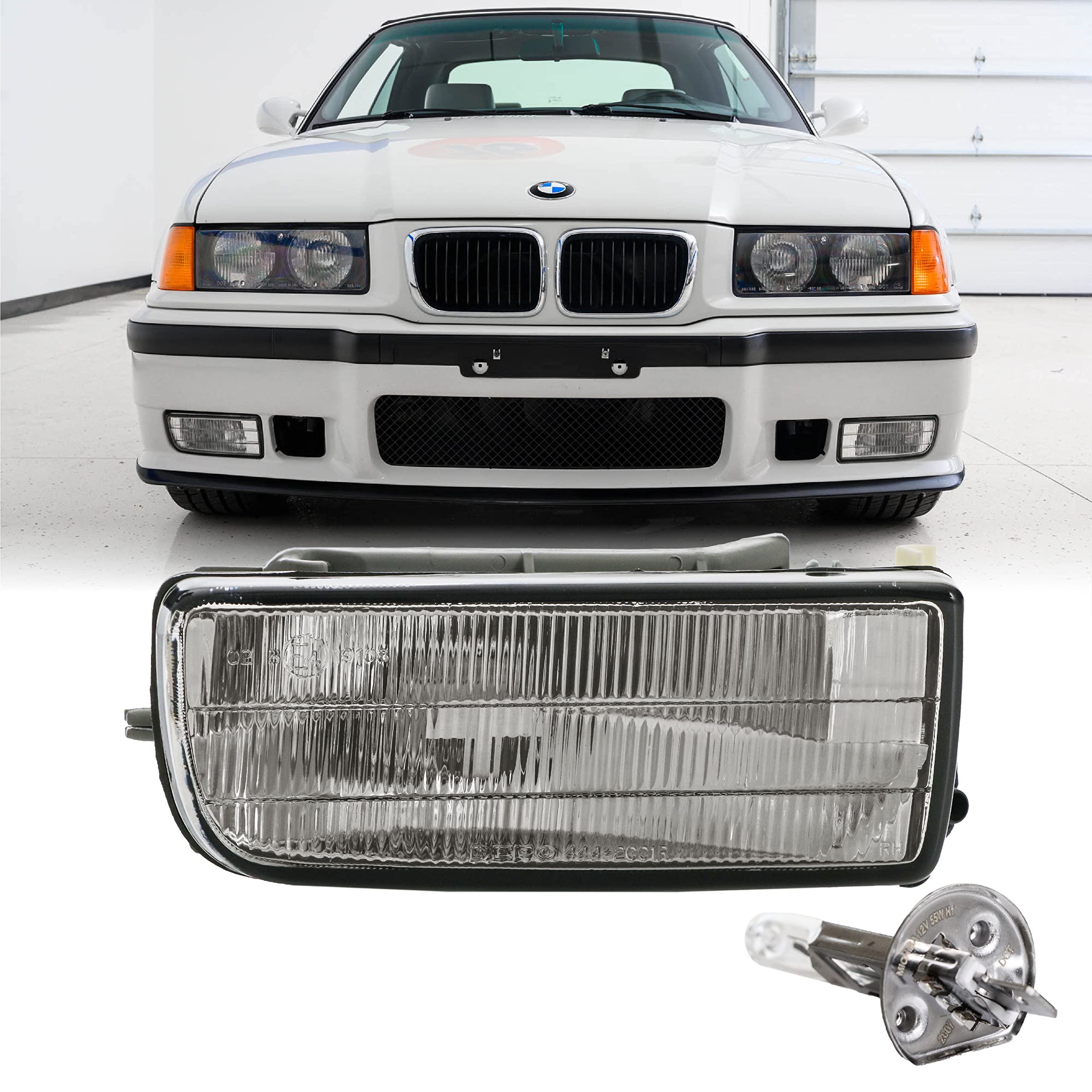 DEPO E36 Fog Light - Stock Replacement Front Bumper