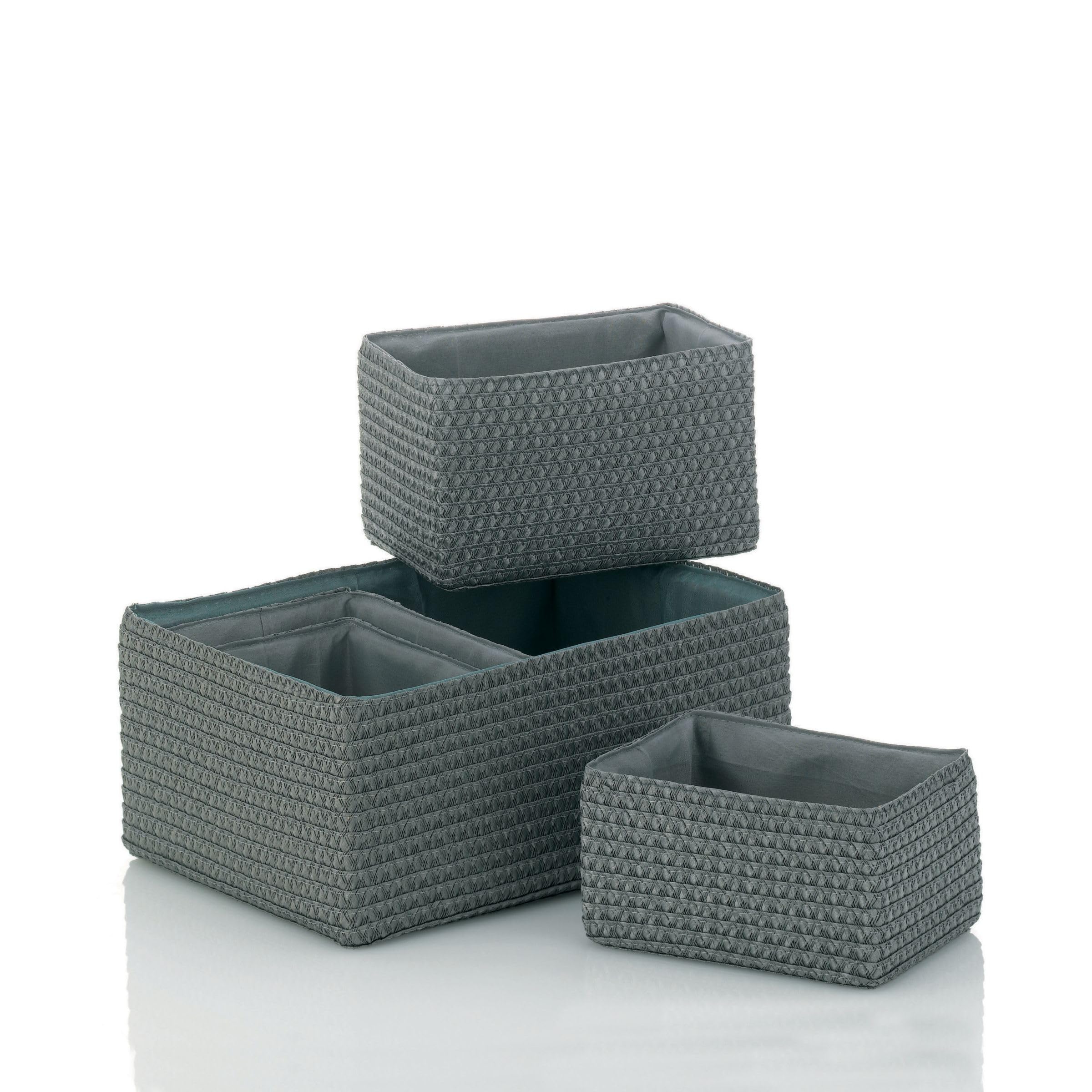 Kela 21783 5-piece Basket Set, Different sizes, PP plastic, Rimossa, Grey — image 1