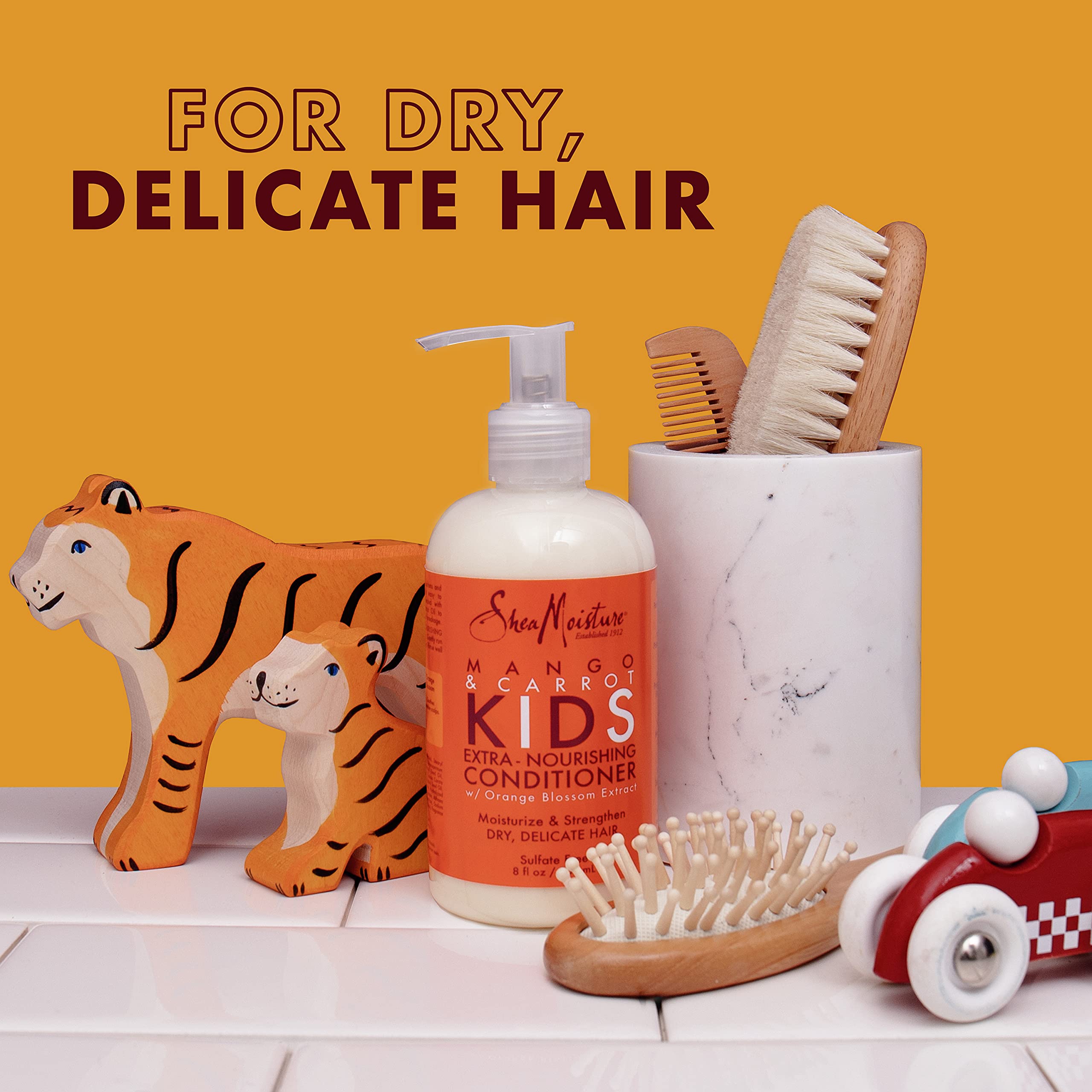 SheaMoisture Kids Conditioner for Kids Hair Mango and Carrot Sulfate Free Conditioner 7.7 oz