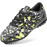 DREAM PAIRS Boys Girls Turf Indoor Soccer Shoes Lace Up Cleats for Little/Big Kid