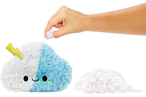 Fluffie Stuffiez Cloud Small Collectible Feature Plush - Surprise Reveal Unboxing with Huggable ASMR Fidget DIY Fur Pulling, Ultra Soft Fluff