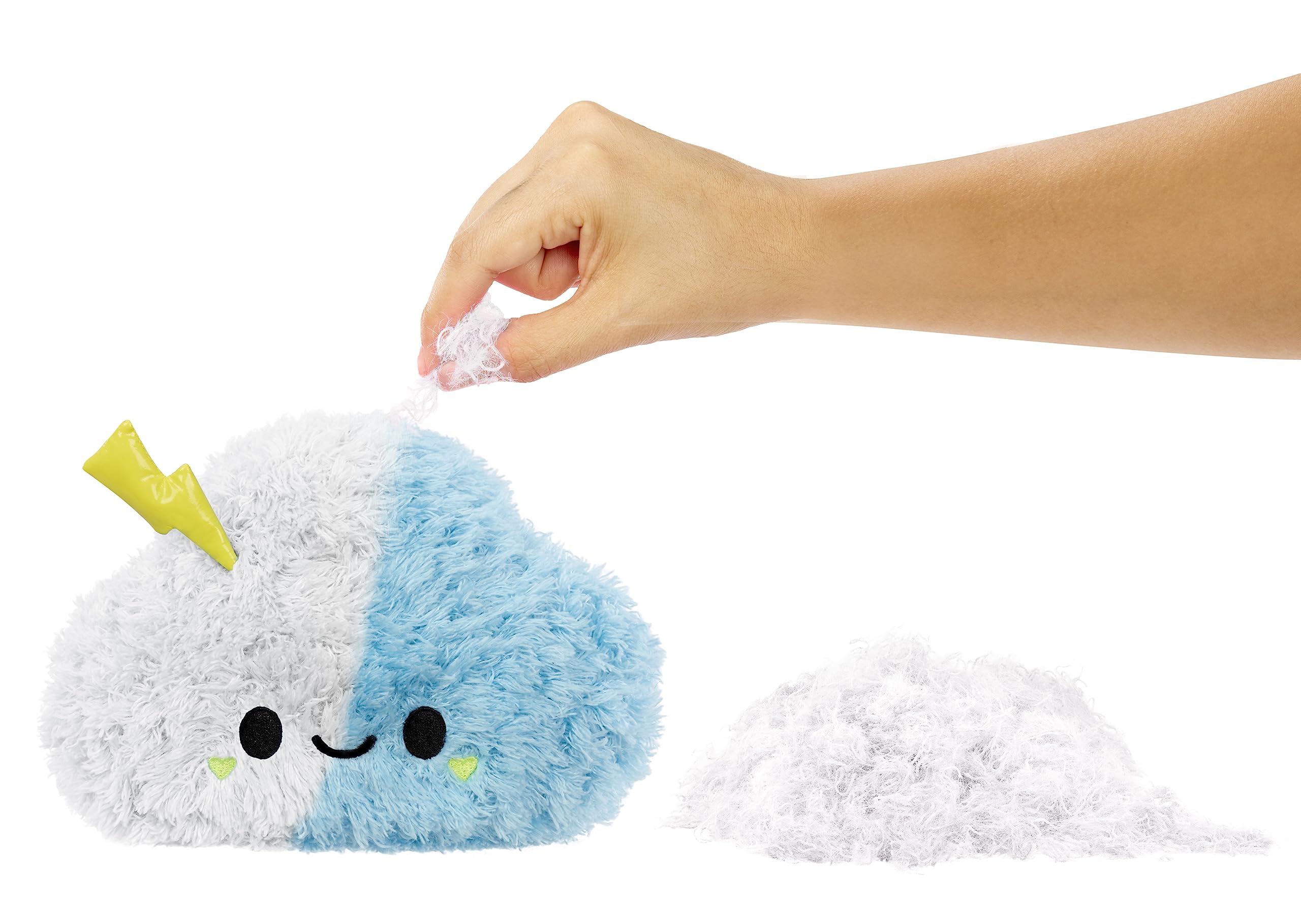 Fluffie Stuffiez Small Collectible Plush - CLOUD - Suprise Reveal Unboxing with ASMR Fidget DIY Fur Pulling, Ultrasoft Fluff - Great for Kids Ages 4+, White