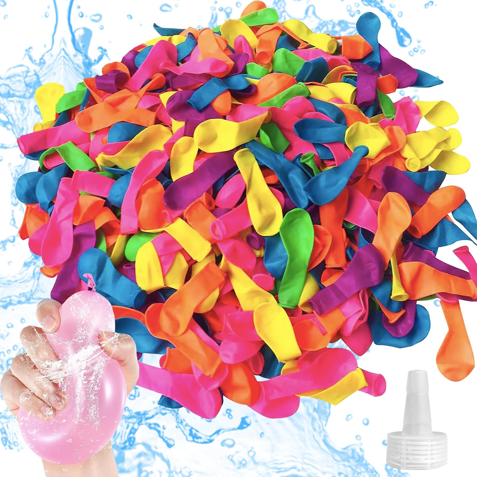 POPOYU Water Bombs Pack 100 Balloons for Adults, Mini Latex Balloons Biodegradable Balloons Easy Fill Water Bomb Balloon for Summer Swimming Beach Pool Toy Splash Party Water Fight Games