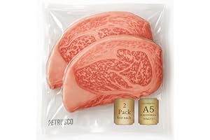 PETRUSCO Japanese A5 Wagyu Ribeye Steaks – Premium Pasture-Raised Beef – Tender Steak Meat, Rich Marbling, Nutrient-Rich, Expertly Cut & Flash Frozen for Freshness – Authentic Gourmet Cuisine – (2x8oz)