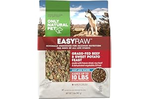 Only Natural Pet - EasyRaw Dehydrated Raw Dog Food Formula, Contains Real Wholesome Nutrition, Low Glycemic, Paleo Friendly, Non-GMO - Beef & Sweet Potato Flavor - 2 lb Bag (Makes 10 lbs)-B2