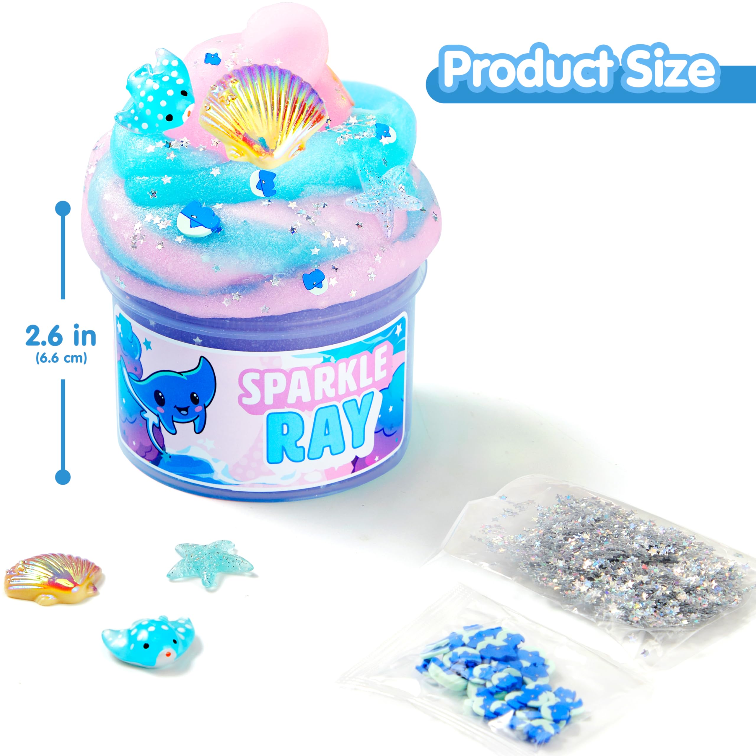 JOYIN Slime Party Favors, Cloudfin Manta Ray Slime - 8 oz., Soft, Non-Sticky, Mess-Free, Stress Relief, and Safe - Toys for Kids Classroom Reward, Boys and Girls Birthday Gifts