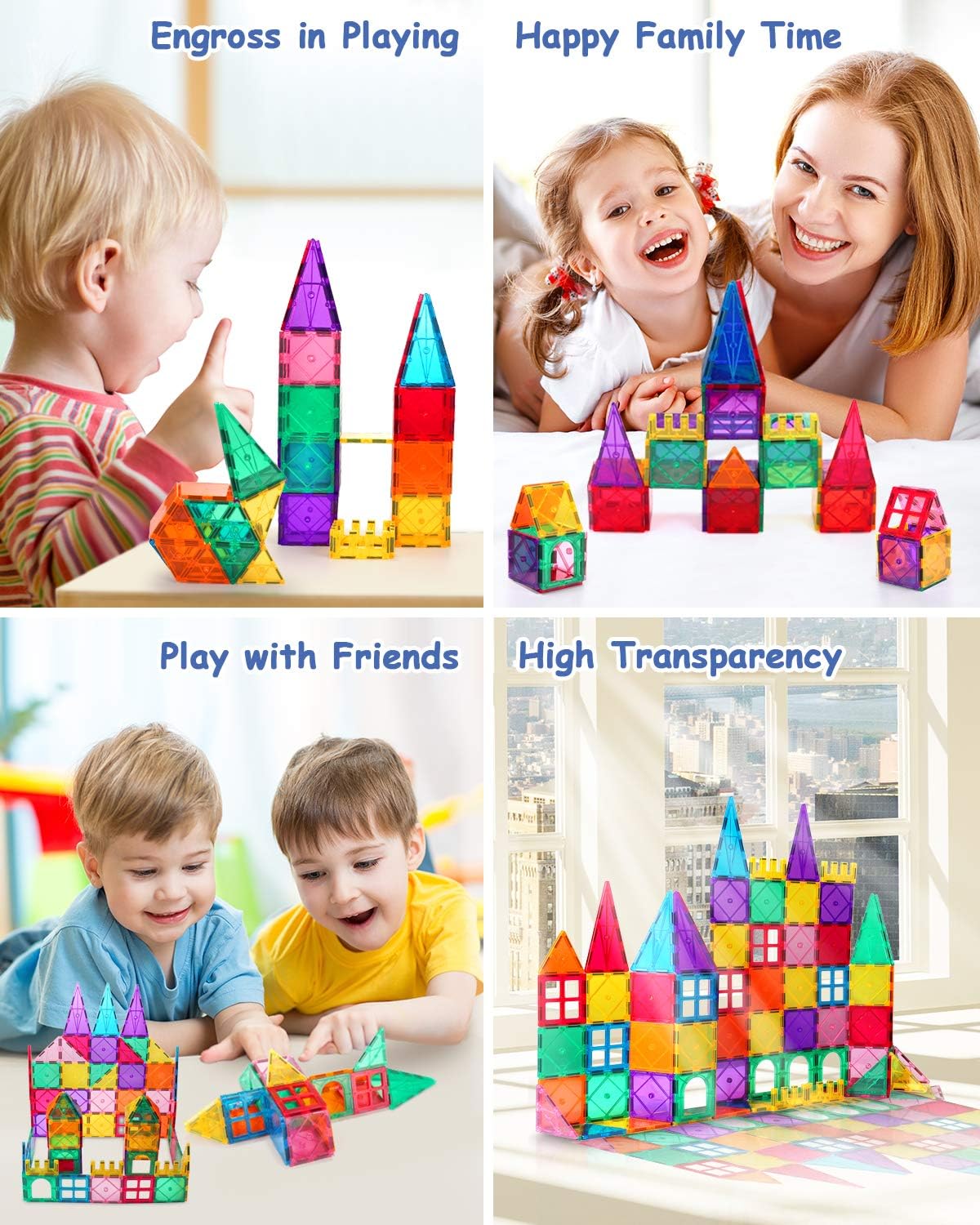 VATENIC 120PCS Kids Magnetic Tiles Building Blocks Set 3D Color Magnetic Blocks Toys for Kids Children,Educational Learning Toys Birthday Gifts for Boys Girls Age 3 4 5 6 7 8 9 10 Year Old: Toys & Games