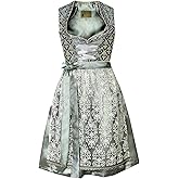 Alte Liebe Authentic Oktoberfest Bavarian Dress Women's German Dirndl Dress Silver Blue Costumes Halloween Size 4-16