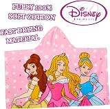 Disney Princess Hooded Towel 100% Cotton Large Poncho Kids Bath Beach Wrap view 3