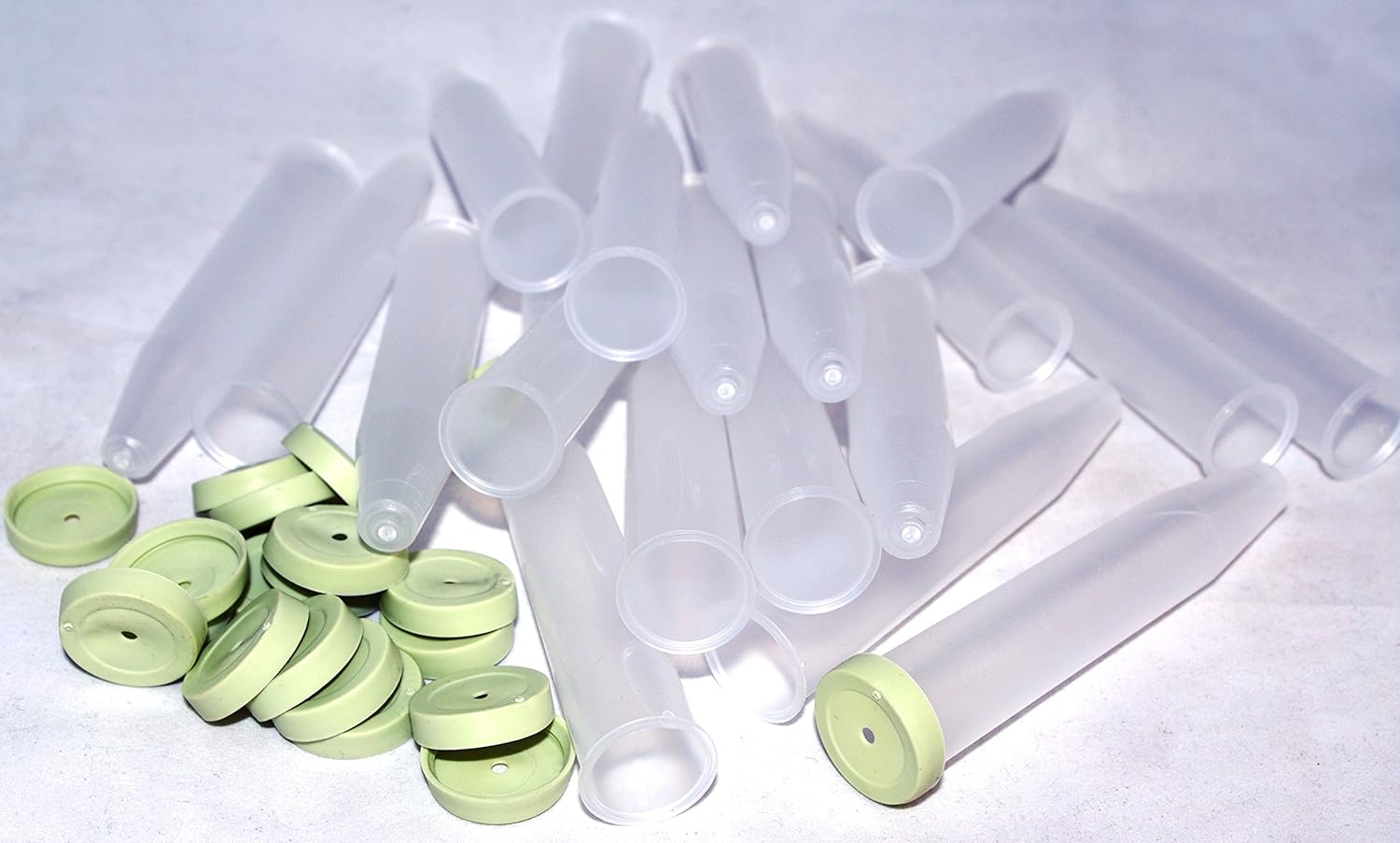 20 Flower Tubes and Caps 24cc for Fresh Flowers in Mixed Media Floral