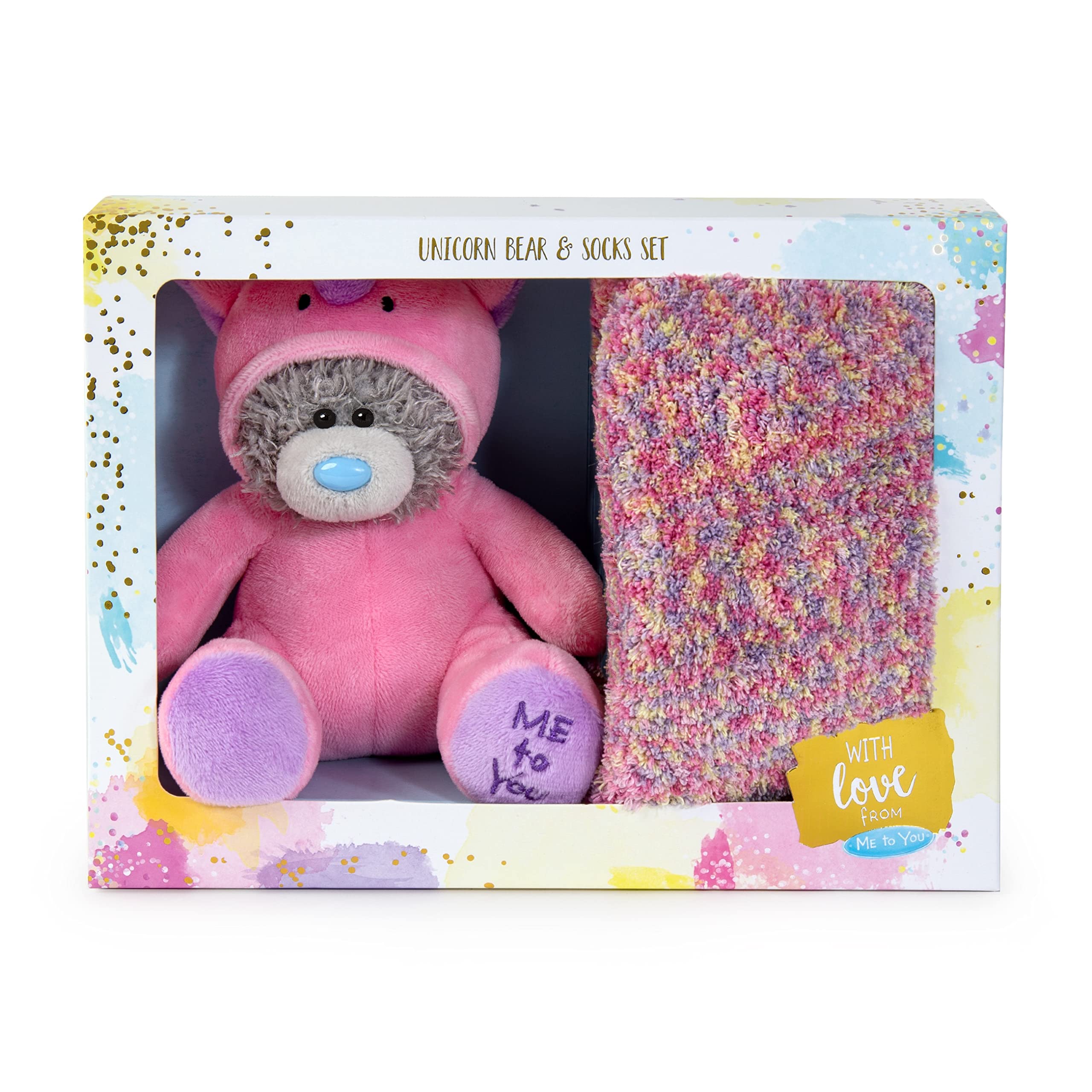 Me to You Rainbow Socks And Unicorn Set