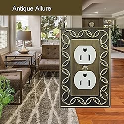 OKAWYC Single Duplex Outlet Cover Plate, 4-Pack