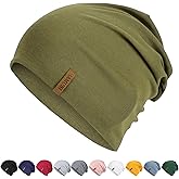 Slouchy Beanie for Women Cotton Beanies Hats Men Lightweight Soft Chemo Headwear Warm Skull Cap for All Seasons