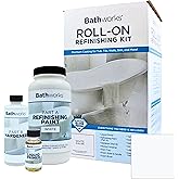 Bathworks Roll-On Refinishing Kit - 22 fl oz, High Gloss White, Professional-Grade DIY Coating with Tools Included - Durable Non-Yellowing Finish for Bathtubs, Tile, Sinks & Showers