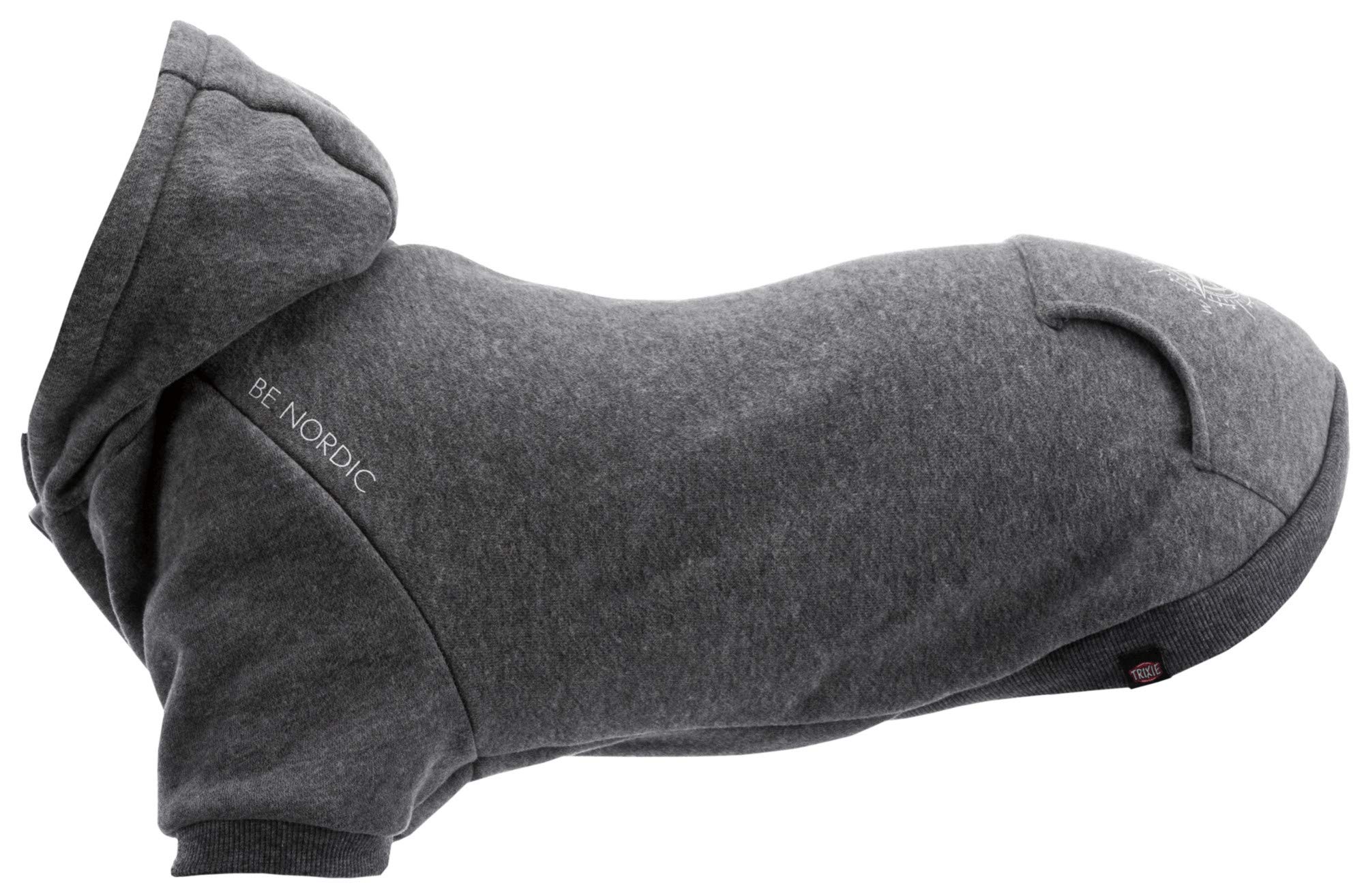 TRIXIE Be Nordic Hoodie, XS: 30 cm: 40 cm, Grey, Dog