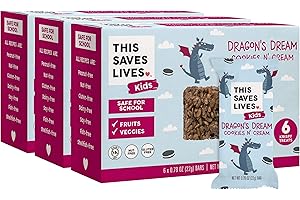 THIS BAR SAVES LIVES This Saves Lives Rice Krispy Treats (Dragon's Dream Cookies N' Cream, 18 Count (Pack of 1))