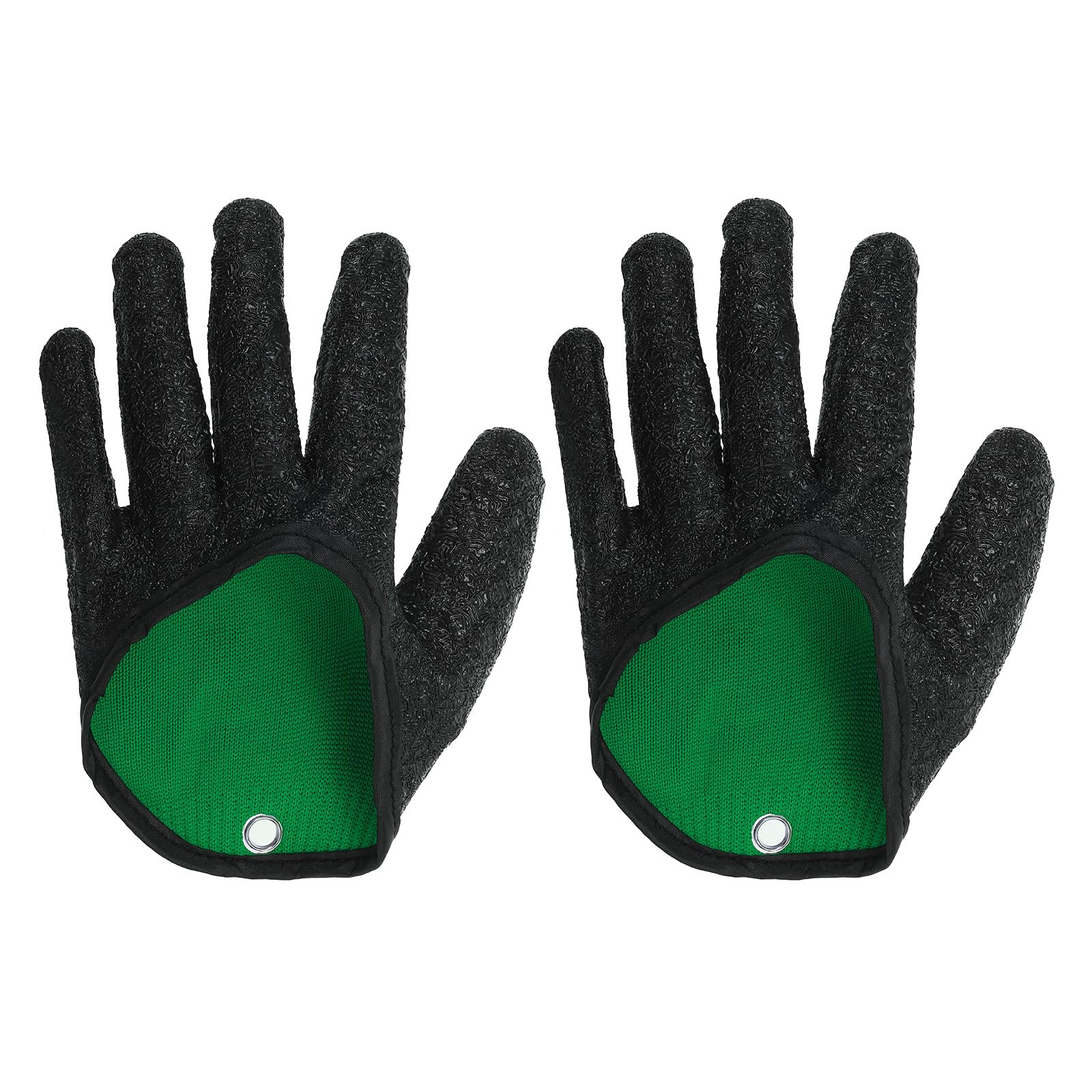 PATIKIL Fishing Gloves for Man, 2 Pack Fisherman Professional Catch Fish Gloves Non-Slip Puncture Resistant Waterproof Fillet Glove for Handling Catching Cleaning, Black(Left)