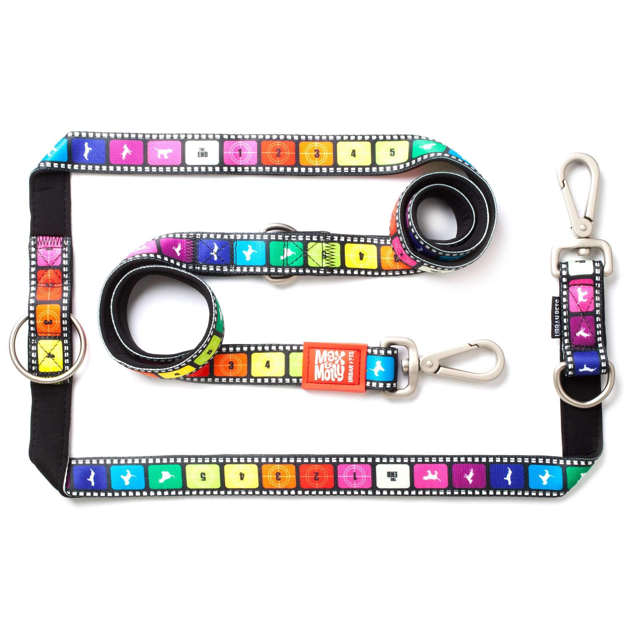 Max & Molly 6-in-1 Hands Free Multi-Function Dog Leash, Ultra Soft Padded Neoprene, Movie L