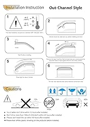 Puermto Side Window Visor Wind Vent Deflector for
