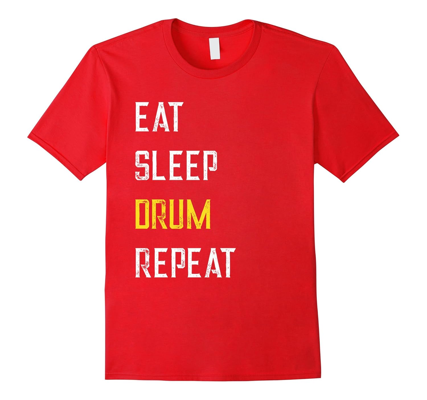 Eat Sleep DRUM Repeat Distressed Tshirt Tee Shirt Gift-ANZ