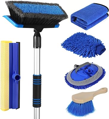 Wontolf 62 inch car wash brush with long handle scratch free soft bristle