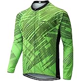 AUMENTAR Men's Cycling Bike Jersey Long Sleeve - Moisture Wicking, Breathable, Quick Dry Biking Shirt Full Zipper