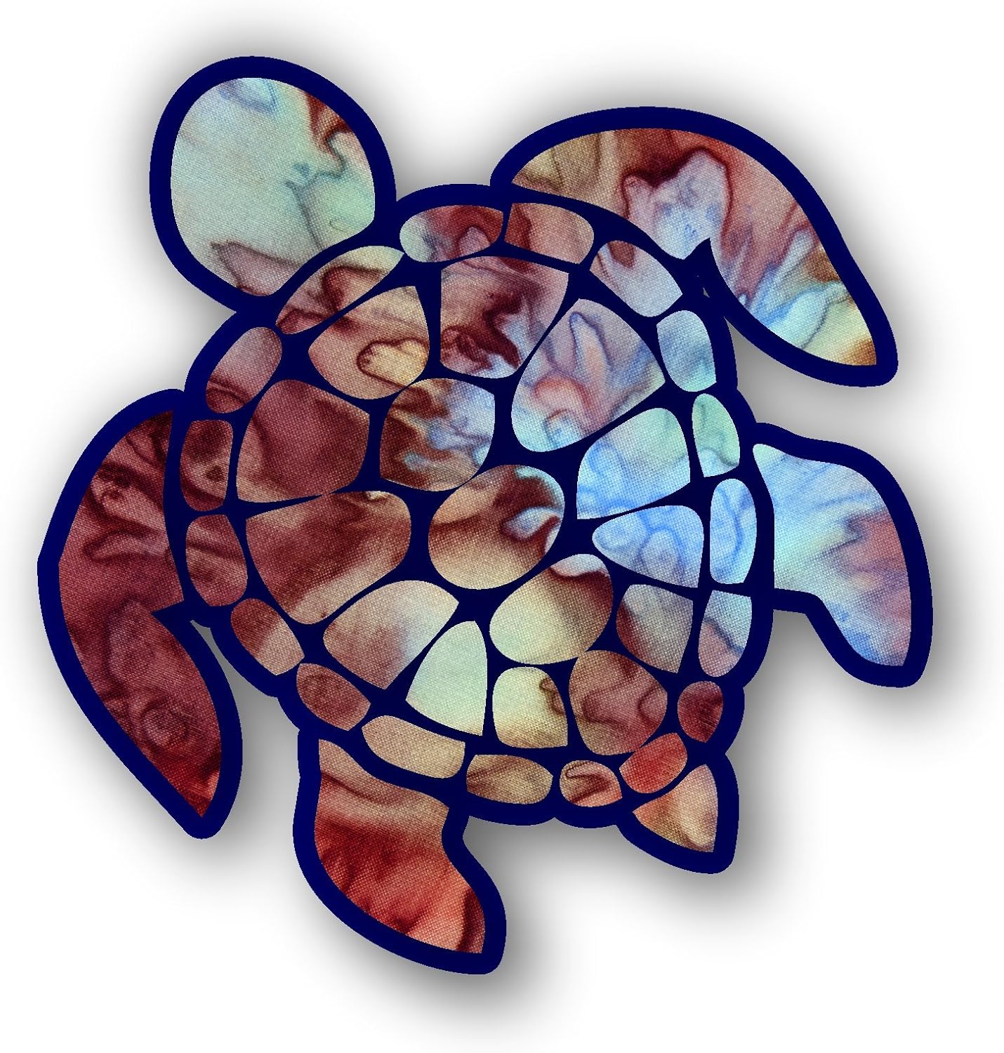 Vinyl Junkie Graphics Sea Turtle Decal/Sticker (Mocca)