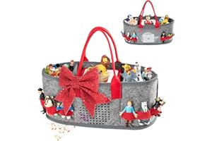 SFYBYHEART Upgraded Felt Carrying Case for Toniebox Starter Set, Tonies Figures, Tonies Characters, Tonie Case, Tonies Storage with 3 Compartments