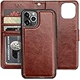 Bocasal for iPhone 11 Pro Wallet Case with Card Holder PU Leather Magnetic Detachable Kickstand Shockproof Wrist Strap Removable Flip Cover for iPhone 11 Pro 5.8 inch (Brown)