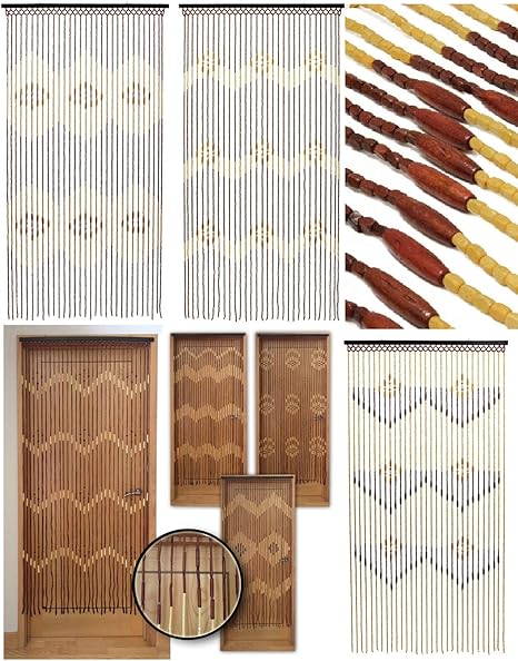 Beaded Bamboo Door Curtain Amazon Co Uk Kitchen Home