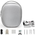 Amazear 10-in-1 Carrying Case Set for Apple Vision Pro, Practical Accessories Kit for VisionPro VR, with Compact Travel Bag, Battery Holder with Strap, 10ft Cable & Ties, Lens Cover & Wipe, Pouches