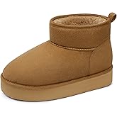 MIXIN Girls Warm Boots Lightweight Platform Snow Winter Booties for Little/Big Kids