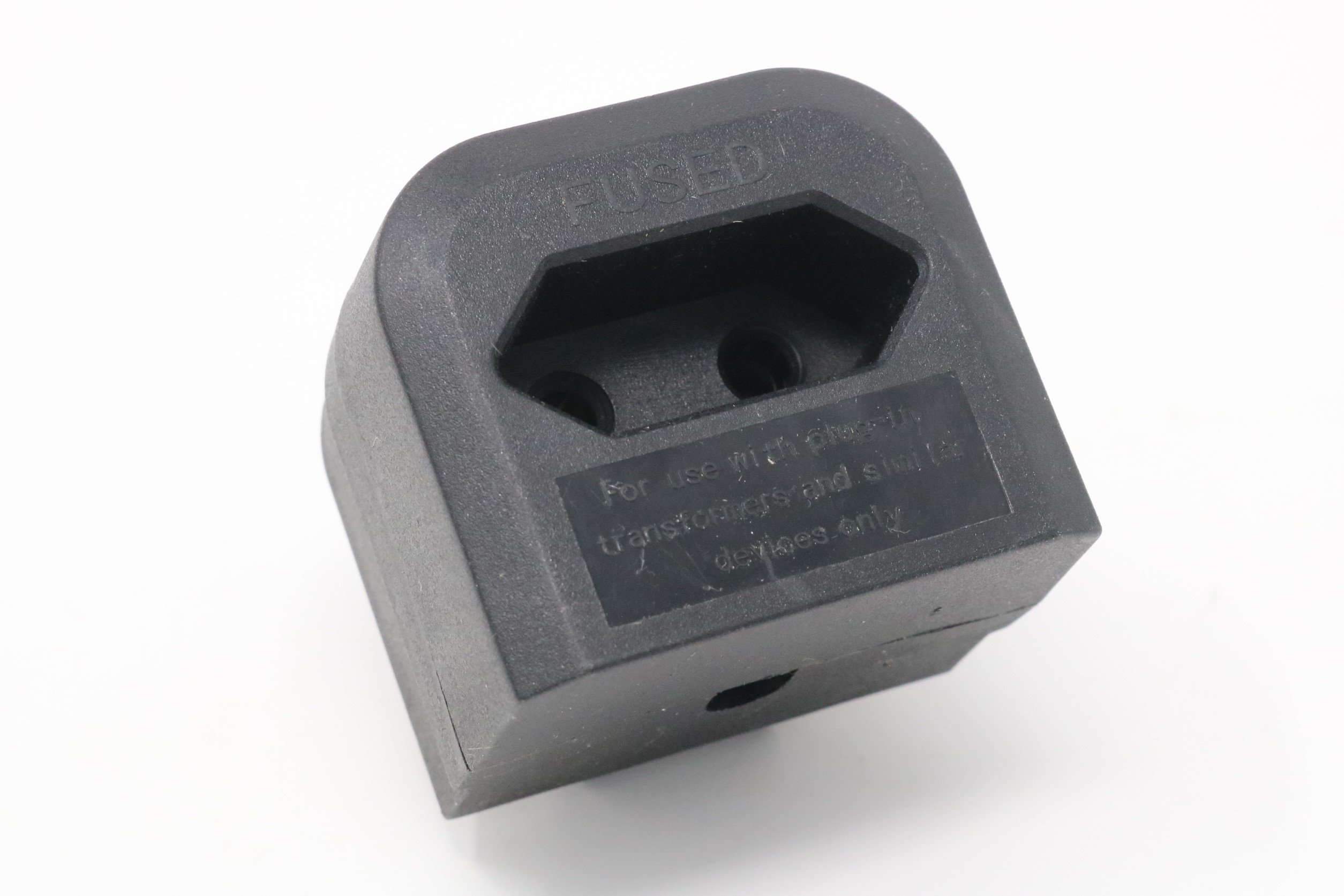 Visua Euro Transformer to UK Converter. 2 Pin European Power Supply to UK Plug. European to UK Adapter in Black.