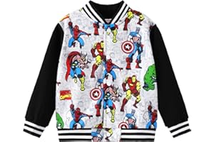 Disney Marvel Spider Man Bomber Jacket Toy Story Cars Mcqueen Varsity Cardigan Lightweight Coat Snap Button Sweatshirts 2-13Y