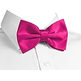 trilece Bow Ties for Men - Men's Solid Pretied Bowties for Formal Wear - Adjustable Bow Tie - Bow ties for Woman