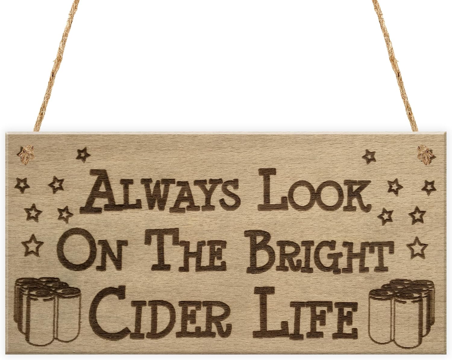 Red Ocean Bright Cider Life Funny Alcohol Man Cave Pub Gift Hanging Plaque Home Brew Bar Sign, Brown, 200x100 - Image 3